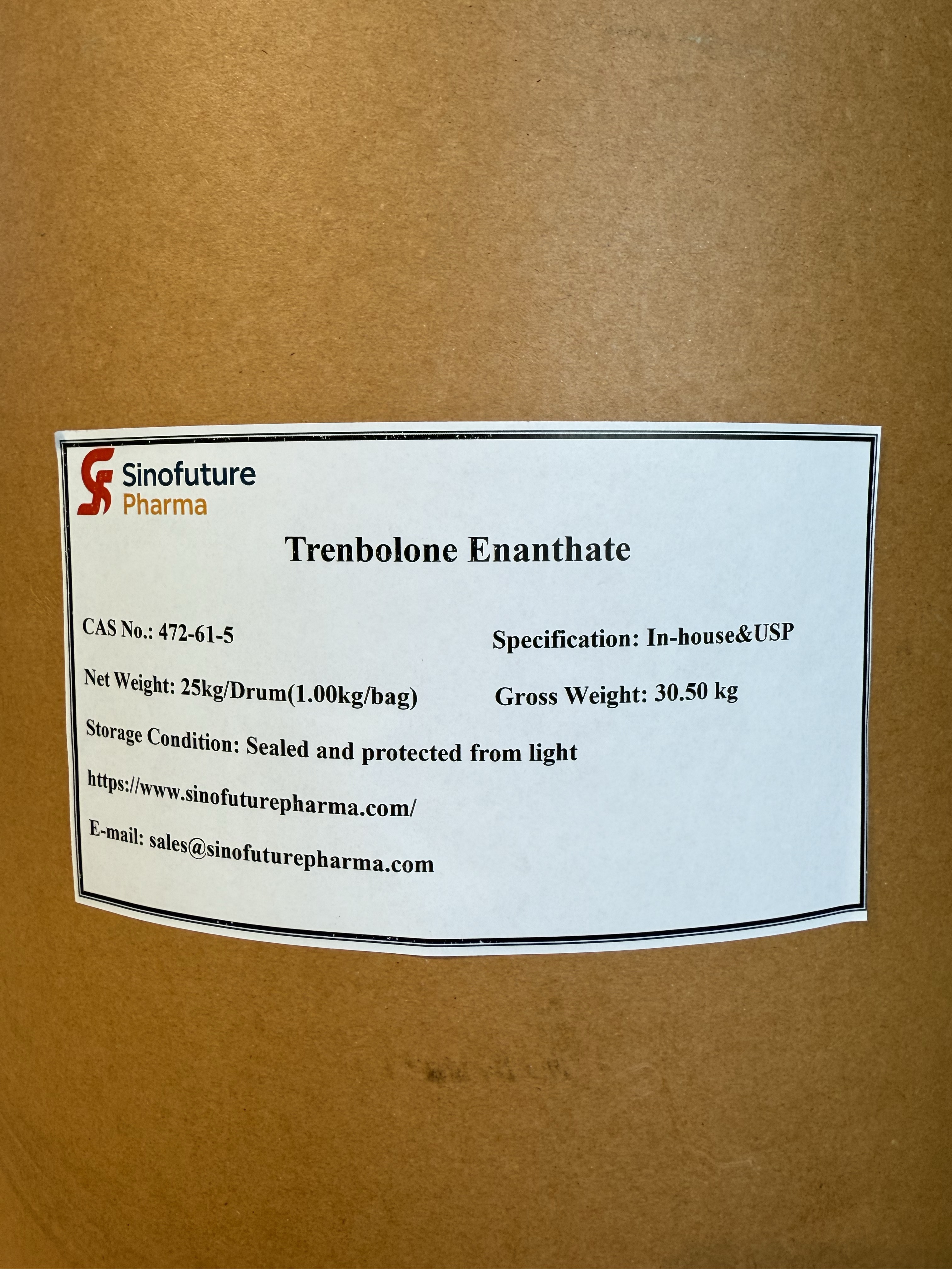 Trenbolon Enanthate nr CAS 10161-35-8 Producent | Preferowany dostawca SINOFUTURE PHARMA